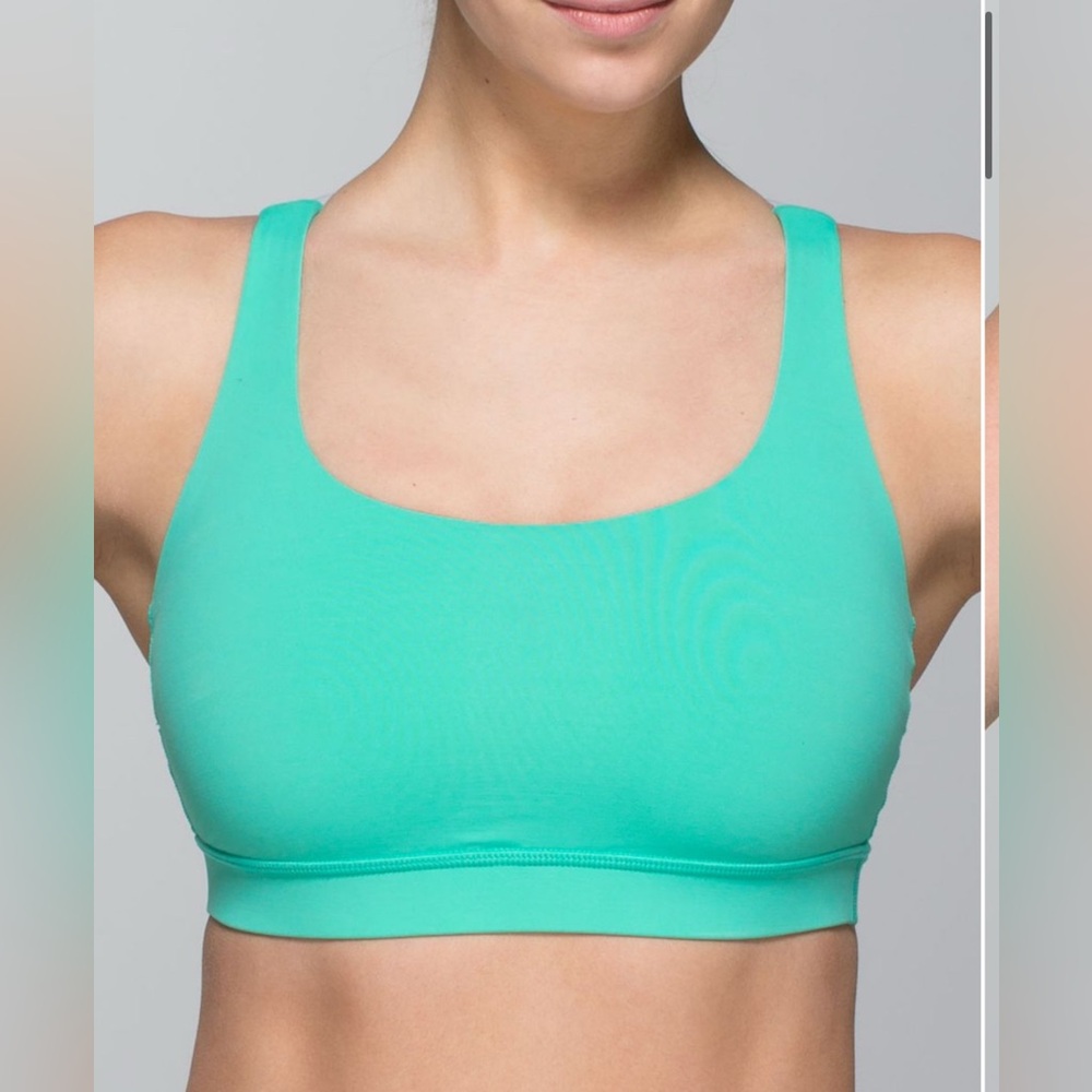 Lululemon Energy Bra Bali Breeze / Fresh Teal / Silver Spoon size 6
